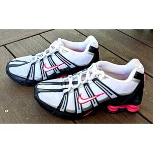 Nike Shox 2008 Womens 7 Running Shoes 347522-113 White Pink Black Gray